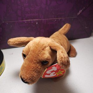 Ty Beanie Baby Weenie 1995, Very Rare, Retired, Vintage, PVC Pellets, Errors